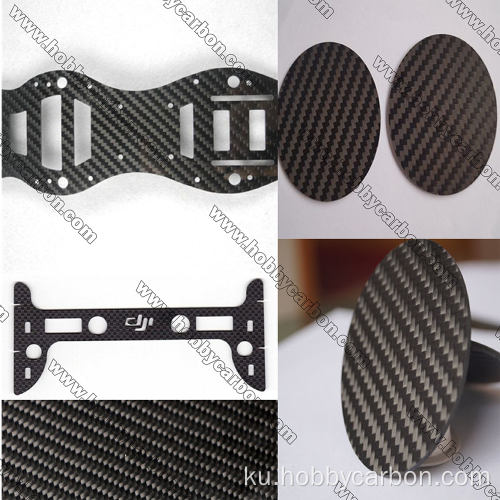 1.5x250x400mm Twill Matte Carbon Fiber Sheet CNC Cutting